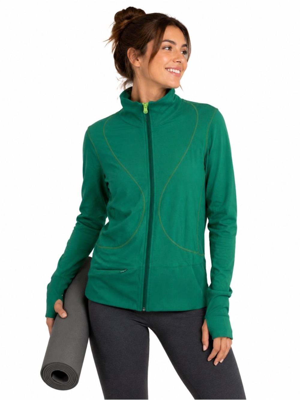 Lululemon Women’s Grey Full Zip Athletic Activewear Yoga Running Jacket
